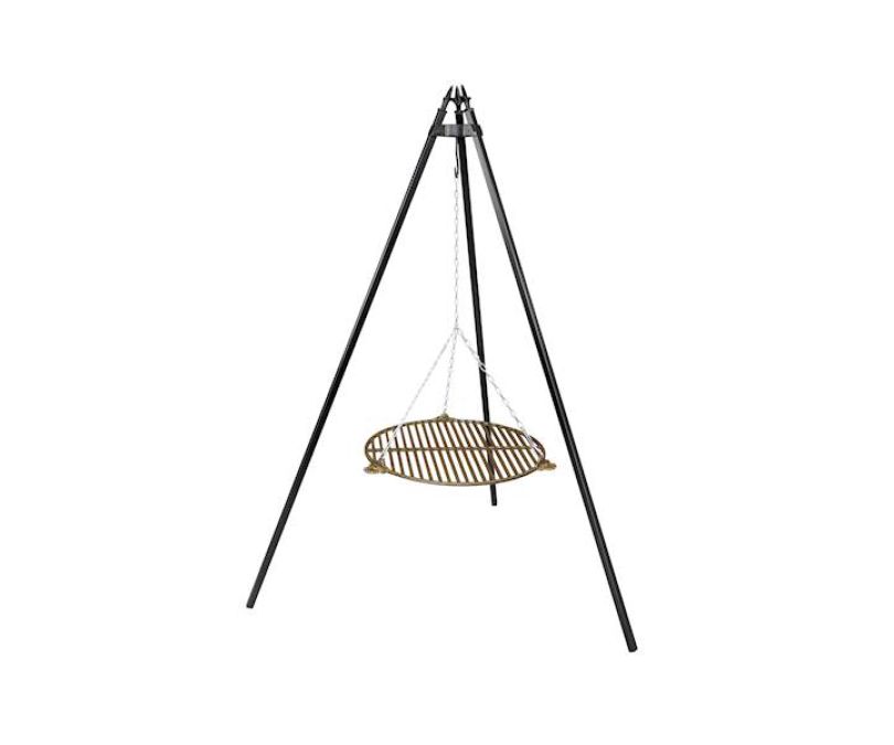 Trójnóg do grilla składany 150 cm + ruszt okrągły grilla