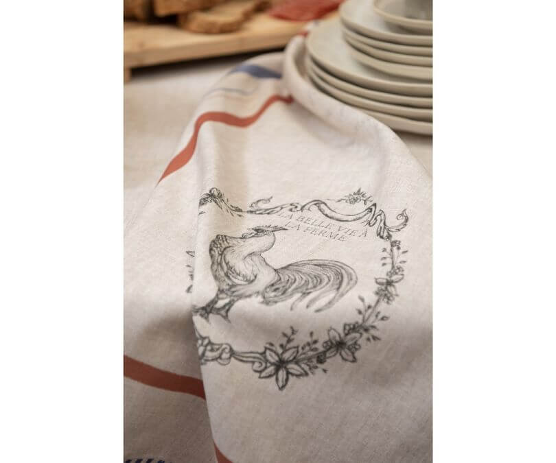 Bieżnik bawełniany kogut 50x160 cm komplet 2 szt._2