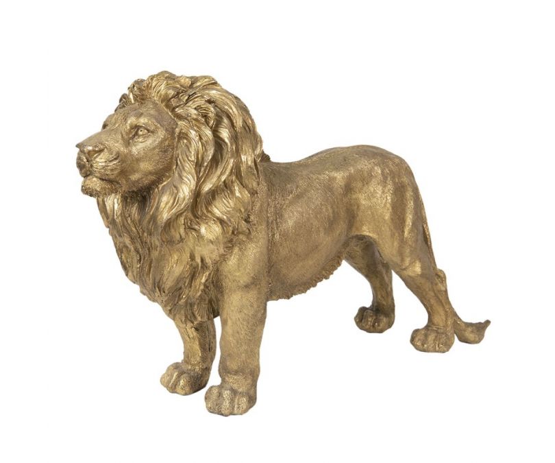 Dekoracja stojąca złoty lew