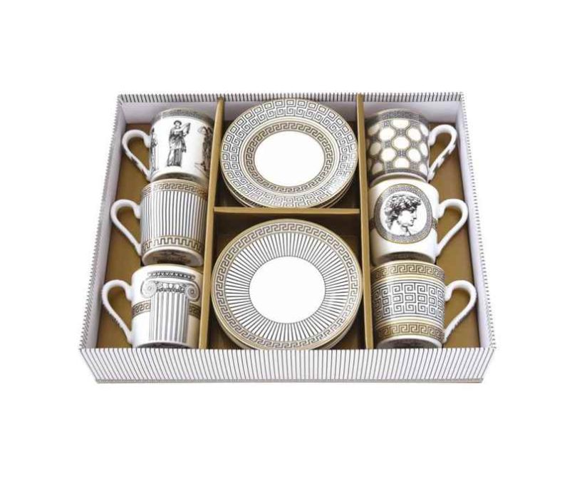 Filiżanka do kawy espresso ze spodkiem Palladium zestaw 6 szt.