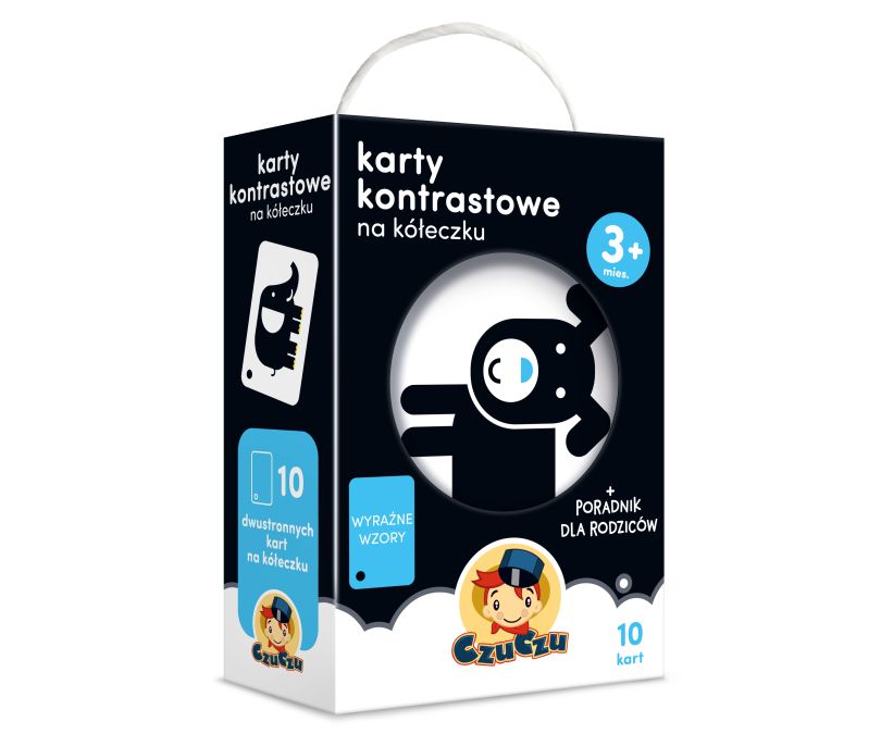 Karty kontrastowe na sznureczku 3M+. CzuCzu