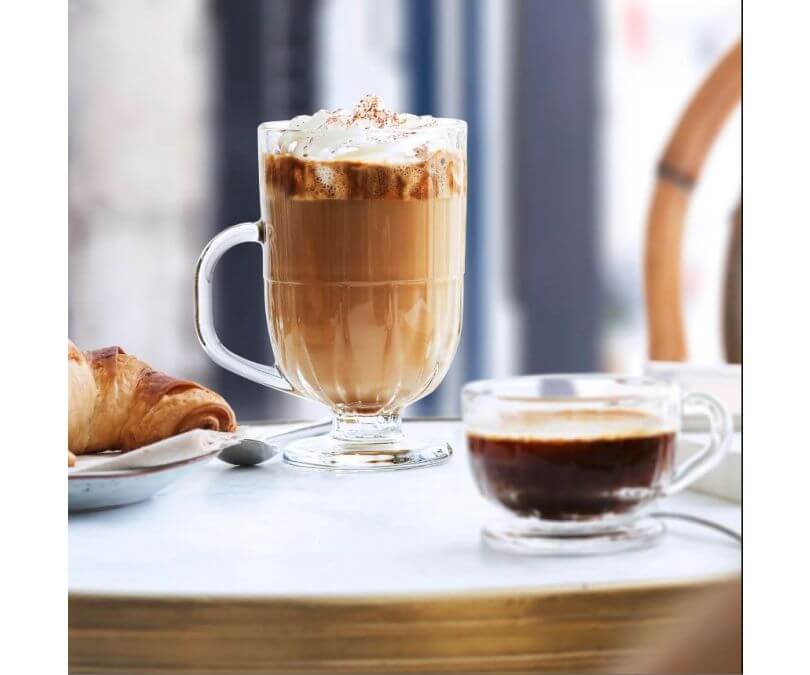 Szklanka do latte z uchem Flore 270 ml 6 szt.