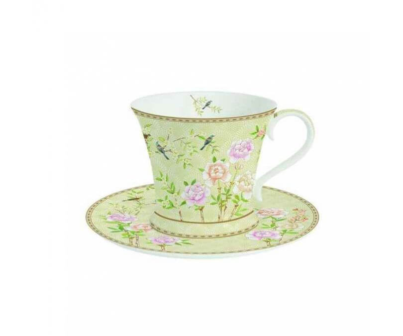 Porcelanowa filiżanka z talerzykiem 180 ml PALACE GARDEN