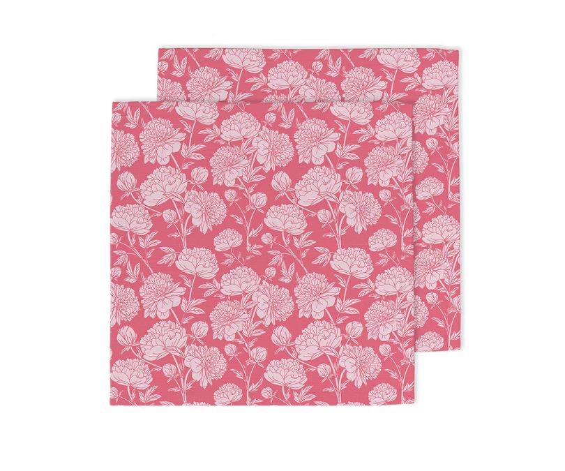 Serwetki na stół lniane Peonie