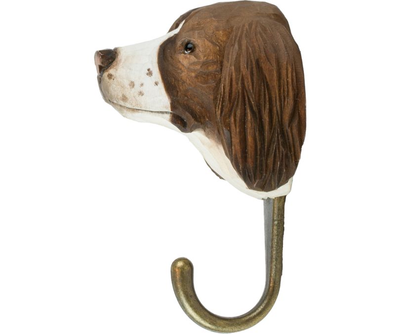 Wieszak do przedpokoju drewniany ręcznie robiony Spaniel cavalier