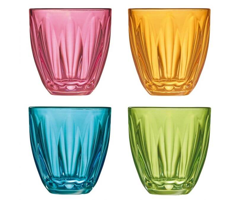 Szklanka Lily  komplet 4 szt. szklanki kolorowe 250 ml