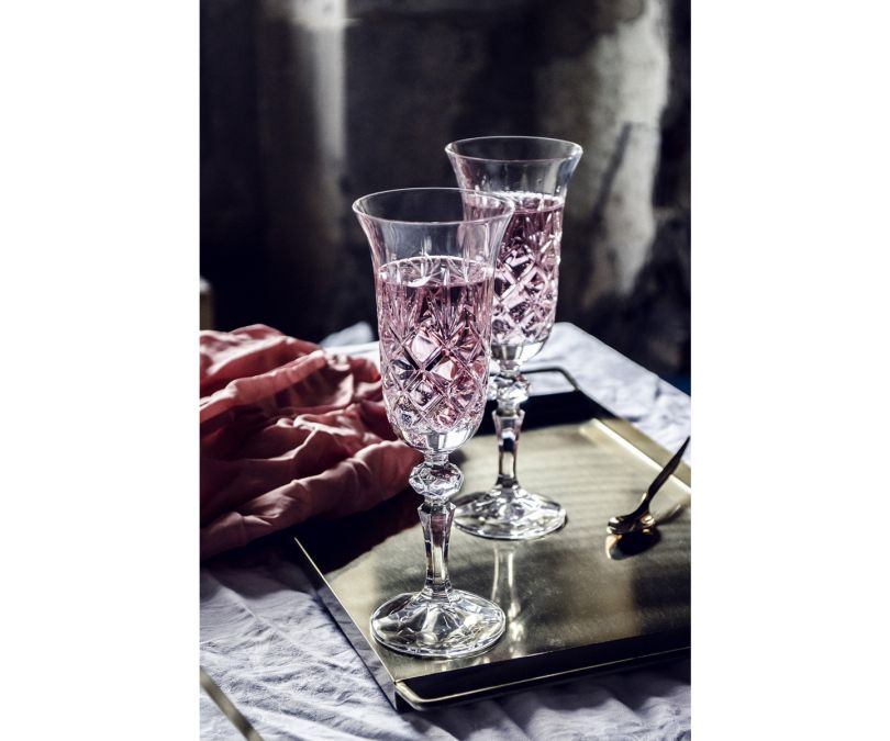 Kieliszki do szampana prosecco 6 sztuk Ananas huta julia