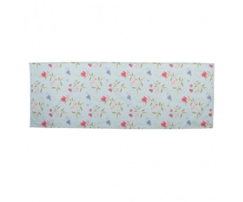 Bieżnik bawełniany niebieski w kwiaty 50x140 cm komplet 2 szt._4