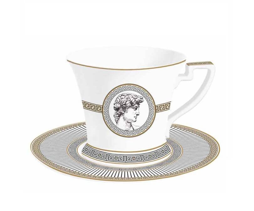 Filiżanka porcelanowa ze spodkiem Palladium 350ml