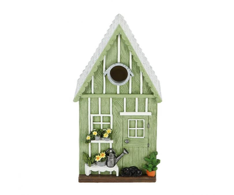 Domek dla ptaków zielona chatka