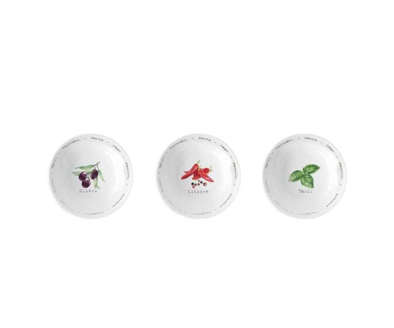 Zestaw 3 porcelanowych mis HOME & KITCHEN