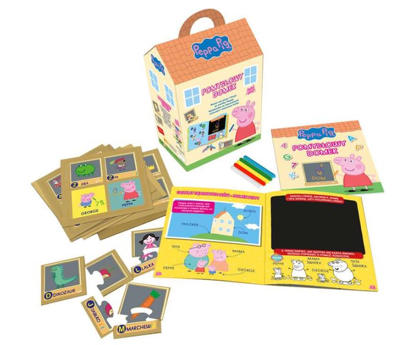 Pomysłowy domek świnka Peppa Książka + Puzzle