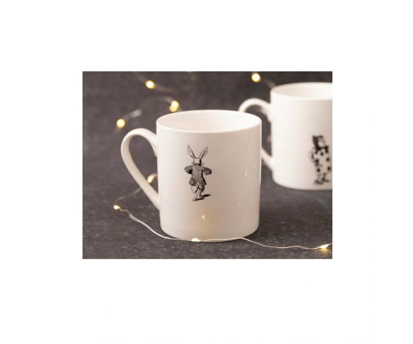 Kubek Porcelanowy Alicja w krainie czarów Królik w ozdobnym pudełku 350ml