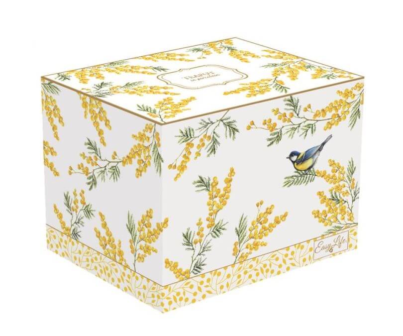 Czajnik z zaparzeczem porcelanowy Mimosa