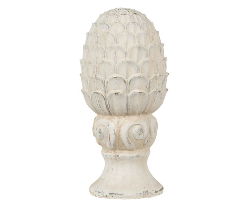 Karczoch ceramiczny ozdobny kremowy
