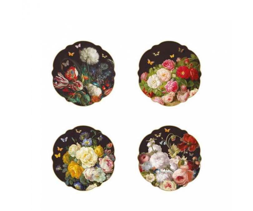 Zestaw porcelanowych talerzy deserowych 4 sztuki VICTORIAN GARDEN