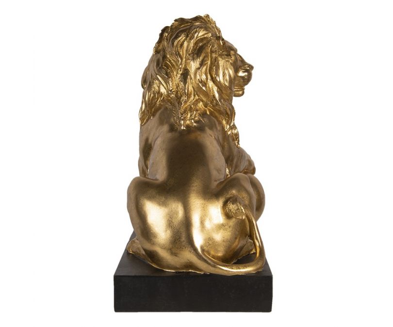 Dekoracja stojąca rzeźba złoty lew