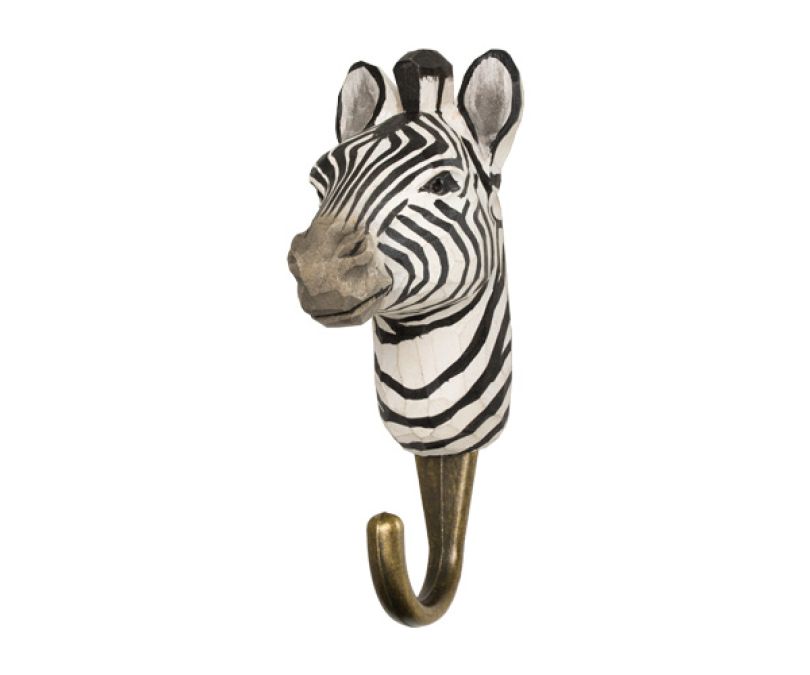 Wieszak drewniany ręcznie robiony zebra