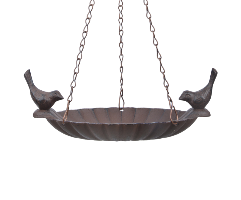 Karmnik/Poidełko dla ptaków żeliwny, wiszący ptaszki