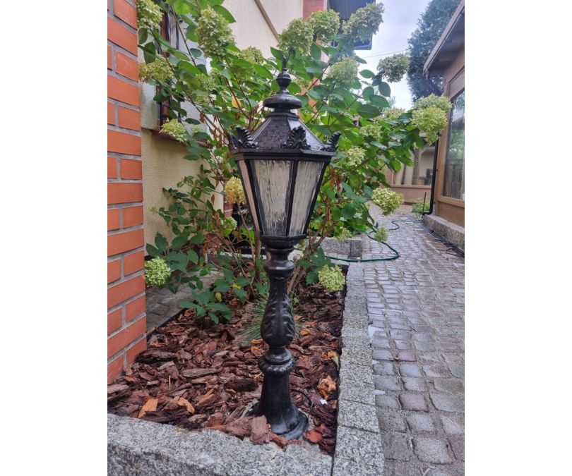 Lampa ogrodowa stojąca lampion lampa zewnętrzna żeliwna 90cm