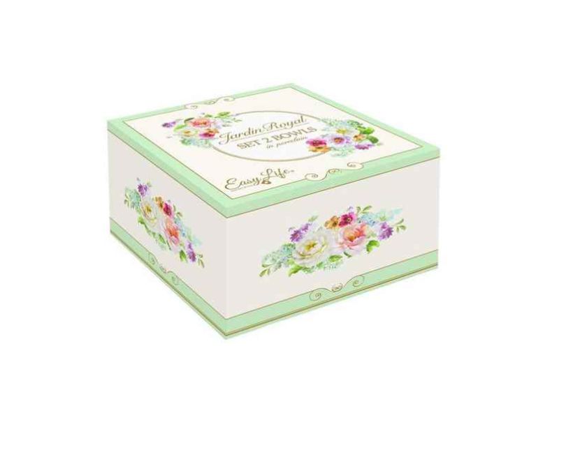 Zestaw 2 miseczek z porcelany pudrowy róż ROYALE