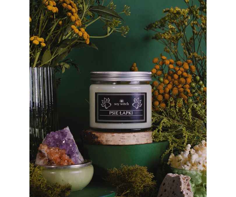 Świeca sojowa psie łapki Soy Witch 250 ml