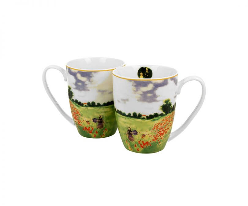 Kubki porcelanowe Monet Pole maków komplet 2 szt.