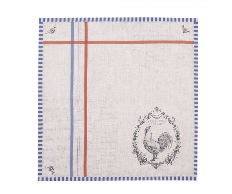 Serwetki bawełniane kogut 40x40 cm komplet 6 szt._4