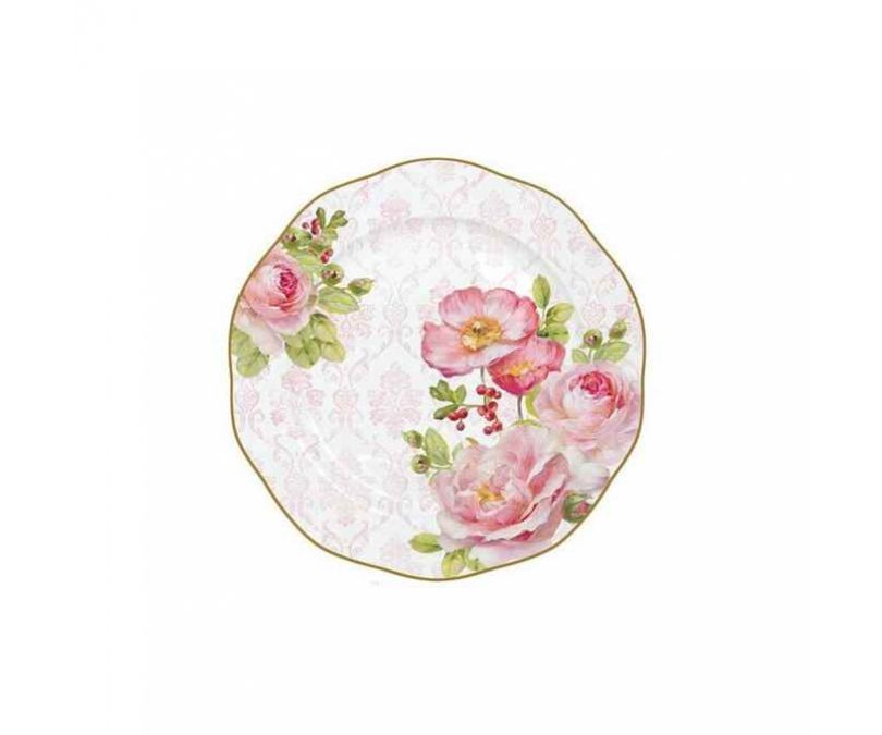 Porcelanowy talerz deserowy FLORAL DAMASK