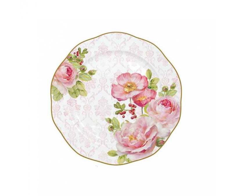 Porcelanowy talerz deserowy FLORAL DAMASK