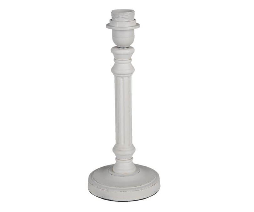 Lampa stołowa podstawa styl prowansalski biała 2