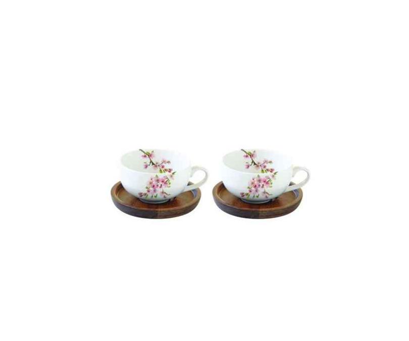 Zestaw porcelanowych filiżanek espresso 2 sztuki SAKURA
