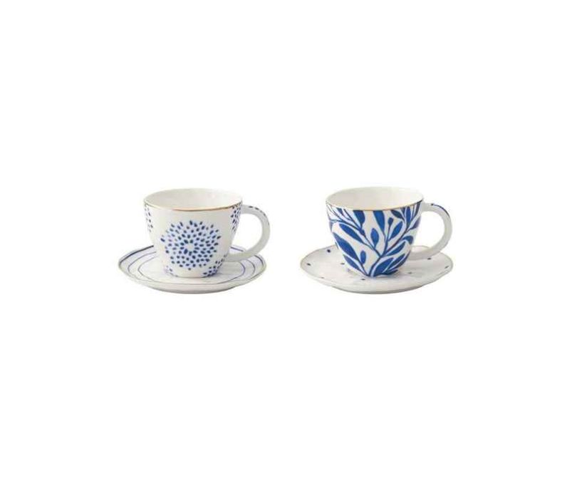 Zestaw 2 porcelanowych filiżanek espresso NEW ELEGANCE