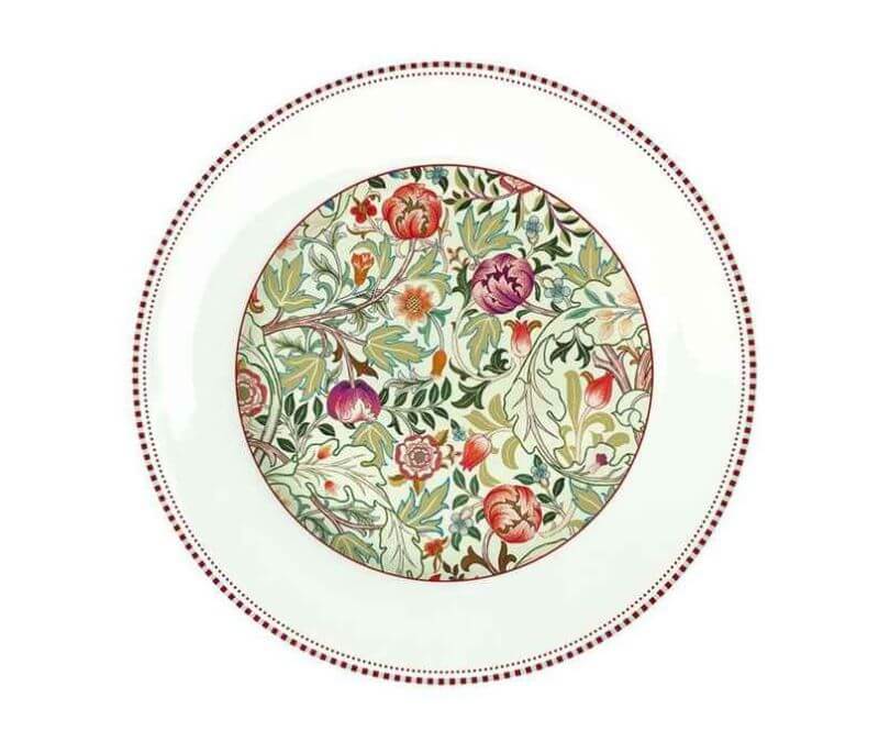 Porcelanowy płytki talerz WILLIAM MORRIS