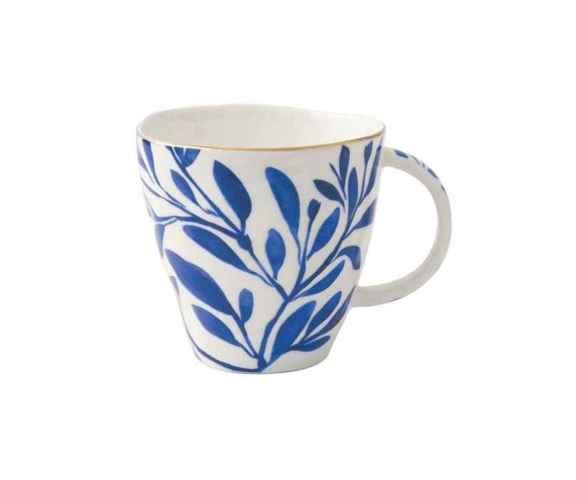 Kubek z porcelany liście 375 ml NEW ELEGANCE