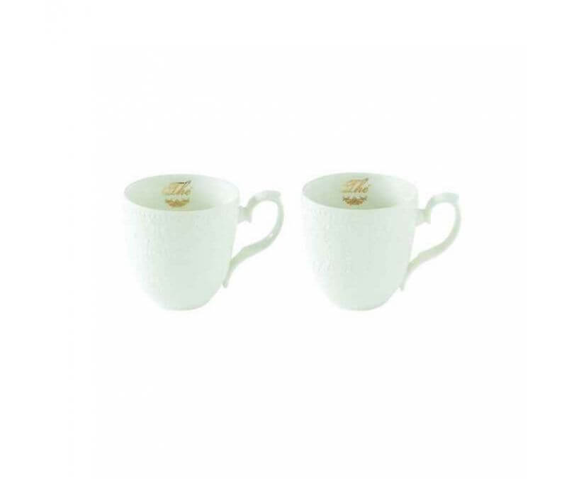 Zestaw 2 kubków z porcelany 400 ml MAISON CHIC