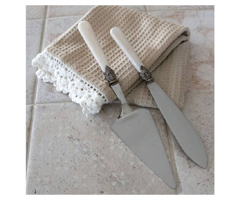 Łopatka i nóż do ciasta chic antique