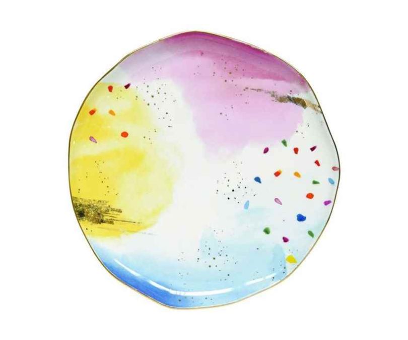 Porcelanowy płytki talerz 26 cm COLOUR SPLASH