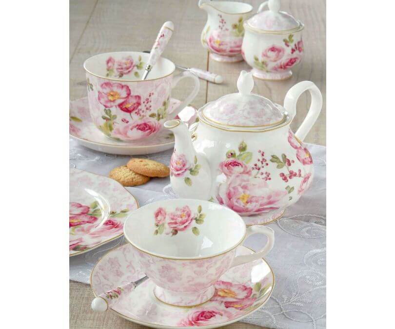 Czajnik o pojemności 450ml z szkła borokrzemowego wraz porcelanowym zaparzaczem i pokrywką,w kolorowym opakowaniu