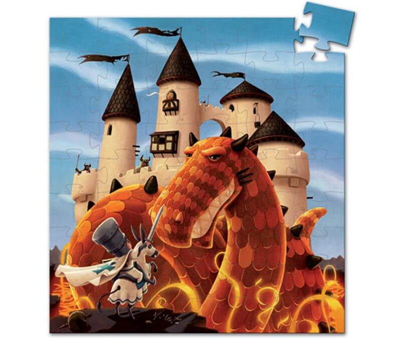 Puzzle smok zamek 4+ Djeco