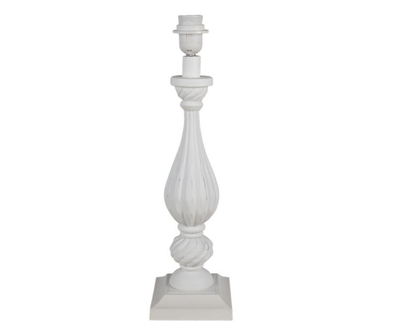 Lampa stołowa podstawa styl prowansalski biała 3
