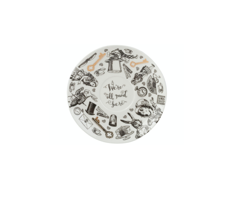 Filiżanka porcelanowa ze spodkiem Alicja w Krainie Czarów 210 ml
