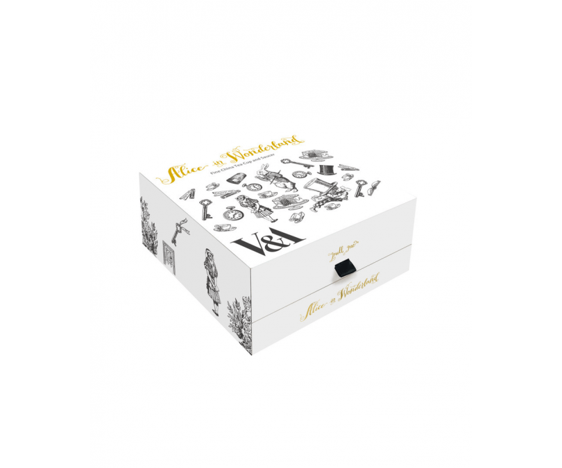 Filiżanka porcelanowa ze spodkiem Alicja w Krainie Czarów 210 ml