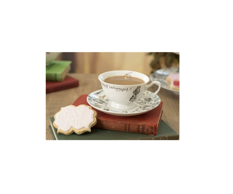 Filiżanka porcelanowa ze spodkiem Alicja w Krainie Czarów 210 ml