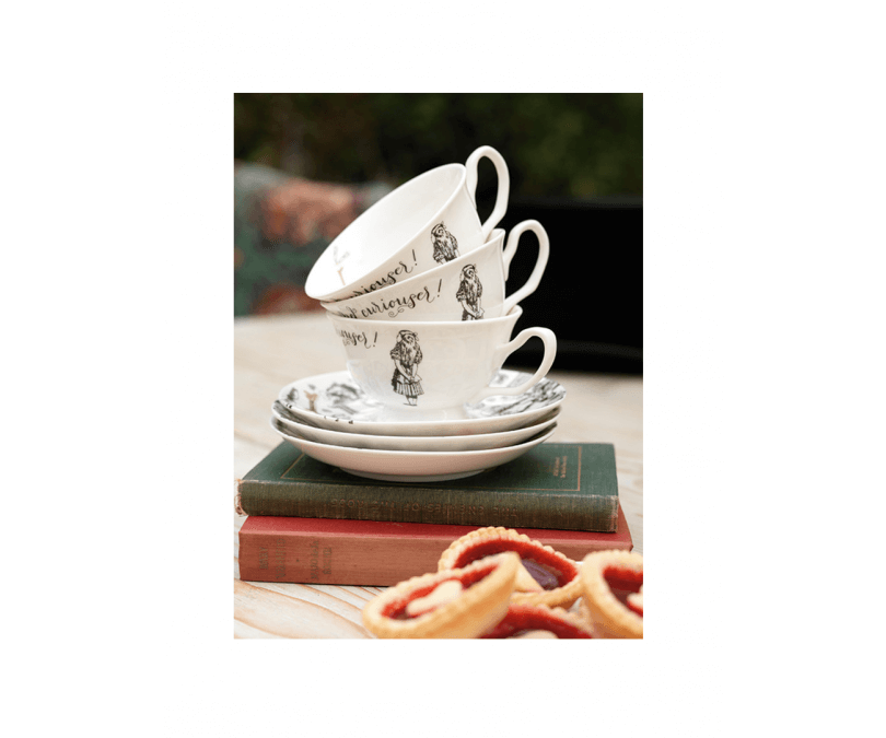 Filiżanka porcelanowa ze spodkiem Alicja w Krainie Czarów 210 ml