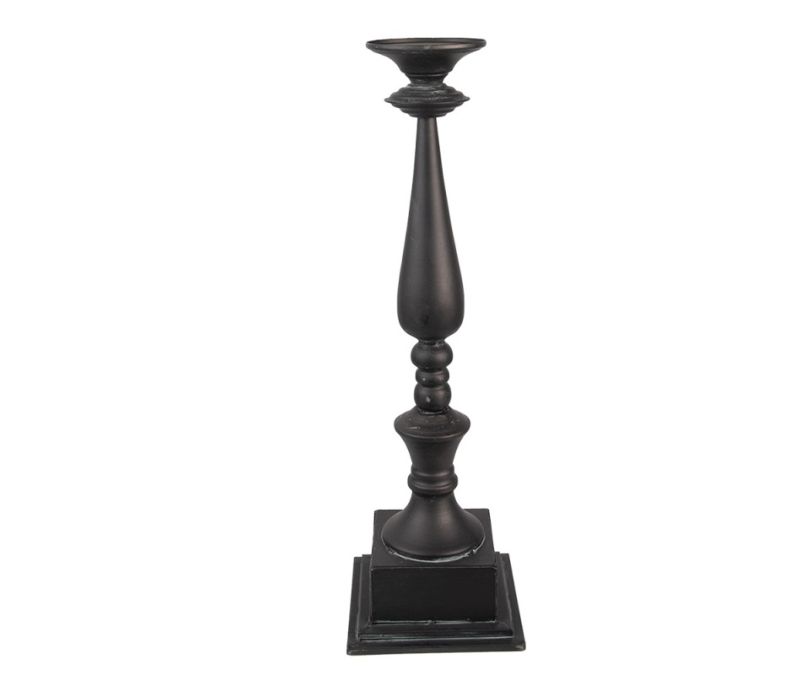 Świecznik metalowy szary wys. 50 cm_2