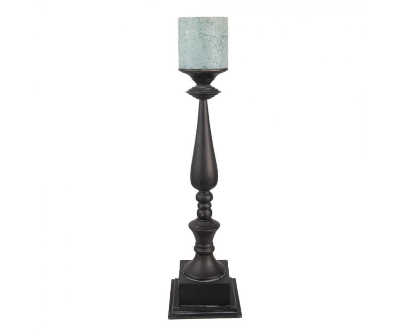Świecznik metalowy szary wys. 50 cm