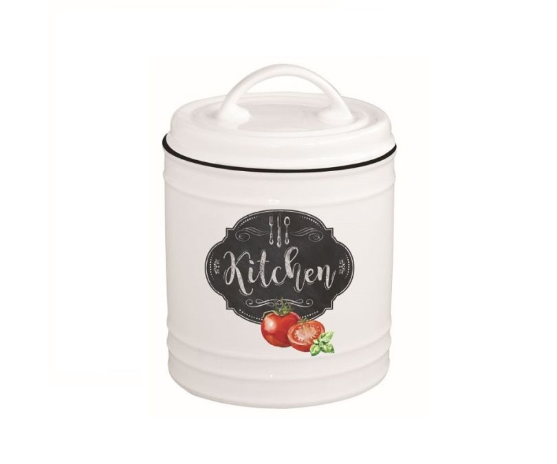 Pojemnik porcelanowy z pokrywą 15 cm KITCHEN BASICS