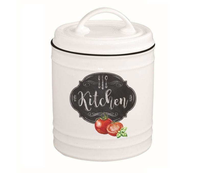 Pojemnik porcelanowy z pokrywą 15 cm KITCHEN BASICS