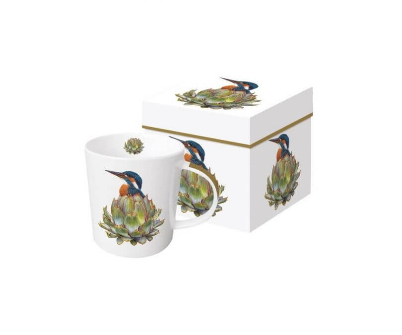 Kubek Porcelanowy Zimorodek w Ozdobnym Pudełku 350 ml